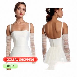 20a casamento dr mangas preços acorpes mangas de braço feminino luvas de noiva removíveis bolero mole tule tule tule preto a1w6#