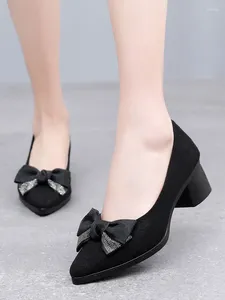 Casual Shoes Cloth Spring Fashion Pointed High Documentary Work Soft Bottom Long Standing Not Tired Feet