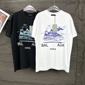 En Düşük Pirce Yüksek Qaulity Blncg Ba Marka Erkekler Plos Tees Tişörtlü Erkekler Kadın Tasarımcı Tişörtleri Baskı T-Shirt Pamuk Kısa Kol Sokak Giyim Artı Boyut 4xl 5xl