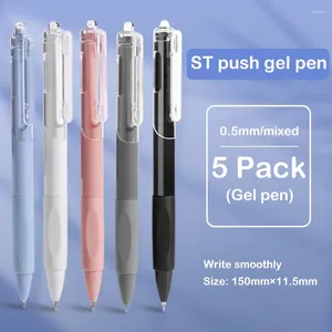 PCS Gel Pen Ins Smooth Press snabbtorkning 0,5 mm Black Ball Point Penns School Supplies Stationery