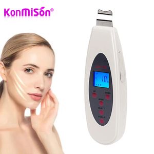 KonMison Ultrasonic Skin Scrubber Cleanser Pulsante di Rimozione dell'acne Massager per il tono pulito ecografico del viso 240412