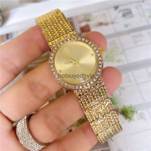 Fashion Full Brand Wrist Watches Women Ladies Girl Crystal Style Luxury Metal Steel Band Quartz Clock Di 44