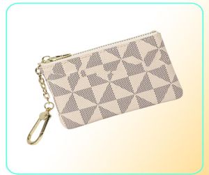 2022 Designers Paris Plaid Style Plånböcker Key Pouch Leather Holds True Classical Designer Women Round Key Holder Coin Purse1401298