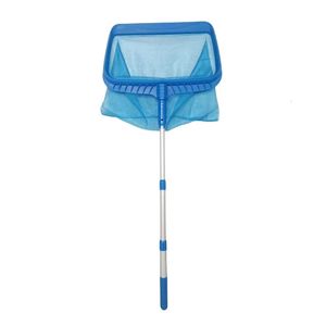 2024 Pool Skimmers Net Aluminium Cleaner Swimming Leaf Cleaning Fine Mesh Rake Supplies for Pond Fountains 240415