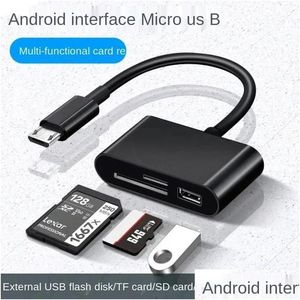 Cabos de computador Conectores Novo adaptador micro do tipo C Tipo C TF CF SD SD Memory Card Reader Writer Compact Flash USB-C para iPad pro huawei bo otdha