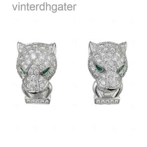 Toppklass Carter Original Designer örhängen för kvinnor 925 Silverpläterade guldörhängen Högkoldiamantcheetah med original varumärkeslogotyp