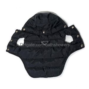 デザイナー犬の服冬のコート暖かい風力防止ペットベスト寒い天気の子犬ジャケットと小さな媒体のための帽子と帽子
