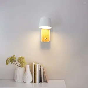 Wall Lamp Bedroom Bedside Room Reading Spotlight Led Modern Simple El Rotating Light