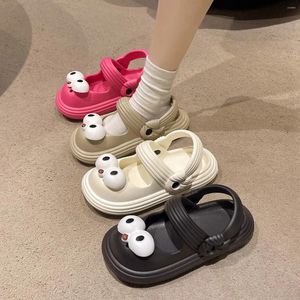 Sandals Baotou Two Holes Hole Thick Sole High Appearance Level Soft Lightweight Comfortable Non-slip Wear-resistant Women