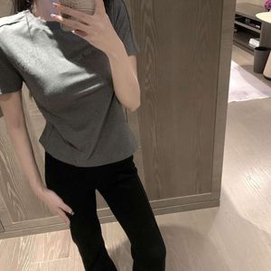 Ch24 Summer New Fashion Heavy Industry Hot Rolled Diamond Fan Wen Pattern Trendy Personalized Versatile Slimming Shoulder Pad Short Sleeve T