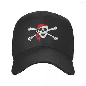 Ball Caps Jolly Roger Skull Cross Bones Pirate Flag Baseball Cap Ochrona przeciwsłoneczna Mężczyźni Regulowany DATA KAŻDEGO TAD Snapback