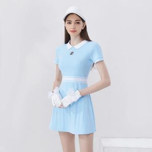 Sytle golf damska sukienka z Lapel Slim Fit Causal Sportowa spódnica w tenisowej odzieży 240416