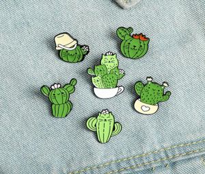 Kactus kaktus Enamel Broothes Pin Girl Jewelry Akcesoria Pins Vintage broszka Pins Prezent 1460 E34382111