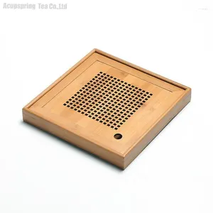 TEA TRAYS Kampanj! Bambubricka vattenlagringsbord/tallrik kinesisk kungfu teaset ceremoni bra gåvor