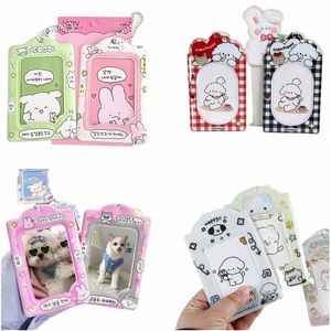 fi Korea Idol Photo Sleeves Keyring Cute Kpop Anime Photocards Protector 3 Inch Carto Photo Card Holder Bag Pendant c3C0#