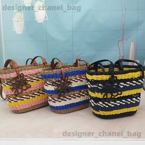 Shoulder Bags Handmade woven grass woven handbag summer fashionable casual shoulder bag beach photo paper rope tote bag T240416