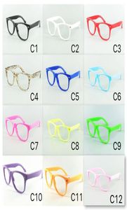 12 Colori solidi per bambini Nerd Eyewear Occhiali da sole Bambini senza lenti Braby Glasses DHL Spedizione 8789245