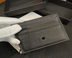 Projektowanie karty luksusowy portfel torebki Slim Fit Style czarne skórzane portfolio mody europejskie z torebkami 8548797