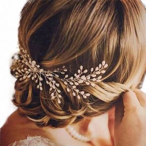 pearl Crystal Wedding Hair Combs Women Headbands for Bridal Fr Headpiece Bride Hair Ornaments Jewelry Accories 57s2#