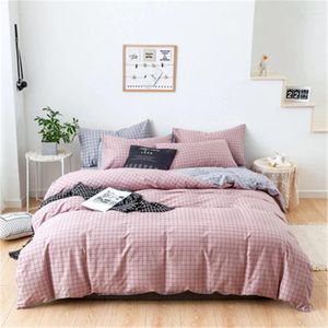 Sängkläder sätter fast tryck Pure Cotten Däcke Cover Set Fall Winter Draheet Twin Size Bed Bed Stead Qudow Pudow Case