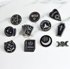 Häxor gör det bättre häxa ouija stavar svart månstift tillbehörsmärken brosches lapel emalj pin ryggsäck bag7042624