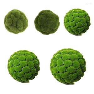 Figurine decorative pianta artificiale palline di muschio palline piante di simulazione per casa da giardino da giardino per la casa goccia regalo di nozze