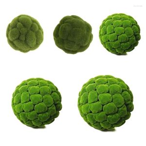 Dekorativa figurer Artificiell växt Moss Ball Grass Balls Simulation Plants For Home Outdoor Garden Bar Wedding Present