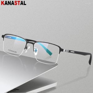 Солнцезащитные очки рамы мужчин Tr Titanium Half -Rame Ocklasses Blue Light Bloging Computer Poyear Женщины против Ray Optics Glasses