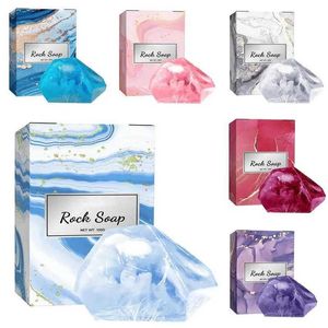 Handgjorda tvål 100g Rock SoapBar Body Whitening Soap Skin Bleaching Lighten Body Scrub Soap Sea SaltlavenderroSevanillapeonlily Soap 240416