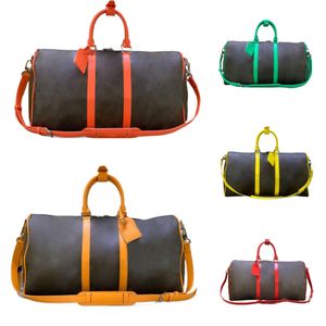 10a Keepall 50 Duffel Bag Держите все туристические пакеты дизайнерские сумки Canvas Большой мощность.