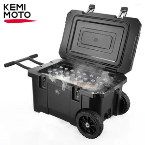 All Terrain Wheels Kemimoto 45 qt Cooler portátil com o OurDoors Travel Fridge Ice Bucket para acampar Picnic utv ATV Boat Truck