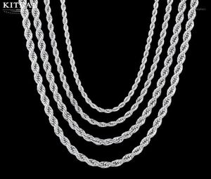 Kiteal High Quality Gold Plating Rope Chain Stainless Steel Necklace For Women Men Fashion 3mm 5mm 6mm 50cm 60cm Jewelry Gift Chai3857038