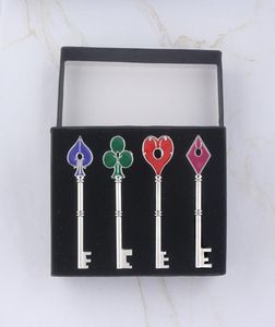 KeeChains 4pcs residenti mali remake RPD Precinct Keys Set Raccoon City Station Spade Club Heart Keychain Holder Collection E1268438