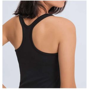 Yoga Tank Lu Allinea Racerback Women Top But in Sports reggiseno imbottito camicie da allenamento senza maniche