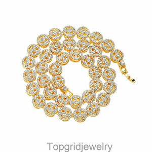 Mens Exageted Diamond Full Smiling Smiling Gold Diamond Catena cubana Accessori Nightclub Personality Punk in stile Punk Accessori