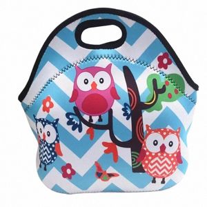 thermisch isolierter Druck Neopren Lunchtasche für Frauen Kinder Lunchtaschen Kühler Insulati Lunch Box Food Bag Z9Q6#