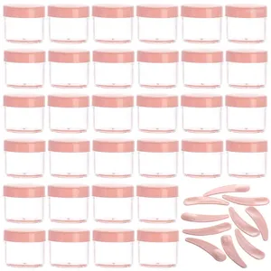 Storage Bottles 5/10PCS Cosmetics Jar Box Makeup Cream Nail Art Cosmetic Bead Pot Container Round Bottle Portable Plastic Pink Case