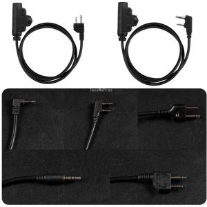Accessories Military Headset U94 PTT Cable Plug Tactical Headset Adapter for Kenwood Baofeng Icom Midland Motorala Walkie Talkie Radio