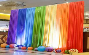 Ice Silk Rainbow Wedding Tacdrop ​​Kolorowe ślub w tle Dekoracja Dekoracja Tło Kolory do wyboru1682768