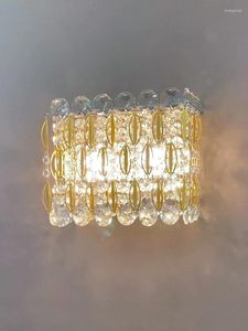 Wall Lamp Postmodern Light Luxury Crystal Living Room TV Background Bedroom Bedside Aisle Staircase