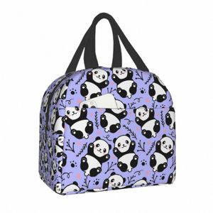 Carto Panda Bear Isolated Lunch Bag For Cam Travel Waterproof Cooler Thermal Lunch Box Women Children School Work K7it#