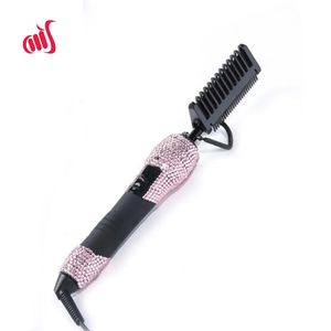 Electric Comb Diamond Comb Pro Keramik Hochtemperatur Peine Alisador de Cabello für afroamerikanisches Haar 240411