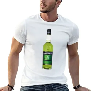 Men's Polos Green Chartreuse Bottle Oil Painting Classic T-shirt Blanks For A Boy Sweat Mens Funny T Shirts
