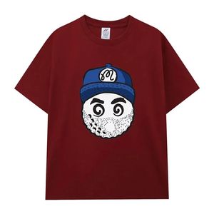 Summer Cotton Golf Top Bucket Hat Short Sleeve Fashion Par Loose Clothing Tshirt Men Women 240416