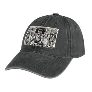 Basker calaveras oaxaquena av Jose Guadalupe posada cowboy hatt anpassad mössa fashionabla rugby golf kvinnor kepsar mäns