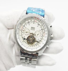 2020 Luxury Mens Watch 1884 Chronometre Tourbillion Automatisk mekanisk rörelse rostfritt stål Män klockor med armbandsur4344635