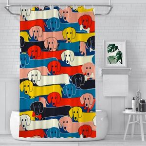 Shower Curtains COLORED CUTE Bathroom Dog Waterproof Partition Creative Home Decor Accessories