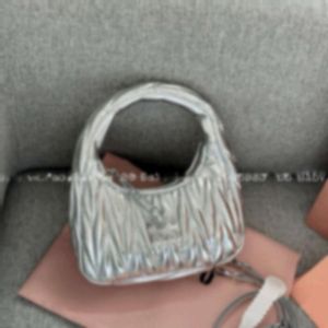 New Hobo Zhang Yuanying Same Style Folded Bag Silver Cloud Handheld One Shoulder Crescent Underarm