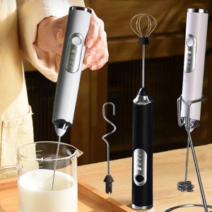 LEITE ELÉTRICO ELÉTRICO Bata batedor de ovos USB Recarregável liquidificador de café Handheld Chaker Mixer Food Food 240407