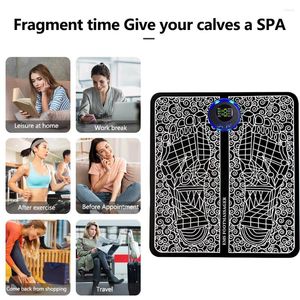 Carpets EMS Foot Massage Mat 8 Modes Electric Feet USB Rechargeable Leg Muscle Stimulator Remote Control For Home And Office Use